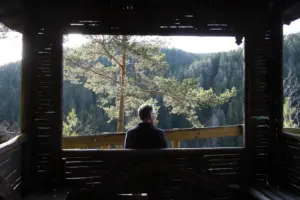 Ausblick vom „Dürren Schild” ins Schwarzatal