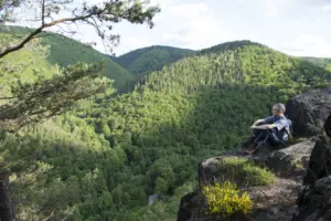 Ausblick auf das Schwarzatal von der Ingoklippe aus
